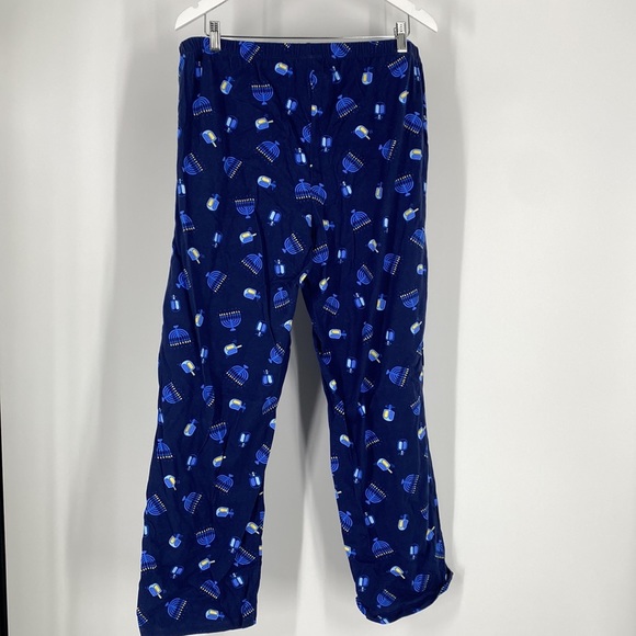 Family PJs Women's Hanukkah Print Pajama Pants Bottom Blue Size Large $40 NWT - Picture 2 of 3
